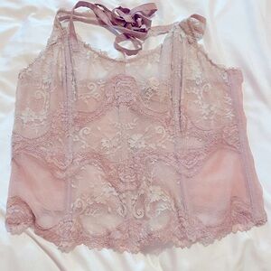 Victoria's Secret Lace Chemise in Blush Pink